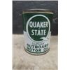 Image 2 : 3 Various Outboard Oil Tins ; Johnson, Quaker State, All State - All with Contents