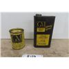 Image 1 : 2 General Motors Lubricant Tins ; 1 Quart Hypoid Lubricant, 1 lb Special Lubrincant