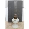 Image 1 : White Glass Aladdin Oil Lamp with Chimney