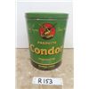 Image 1 : Condor Products Rolled Oats Tin in French and English 9'' Tall 6 1/2'' Diameter 