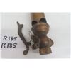 Image 3 : Antique Brass Steam Whistle 8.5" Long - Has Maker's Mark but Cannot Make it Out