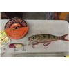 Image 4 : Assorted Fishing Lures , Roll of Vintage Line, Pickerel Rigs 