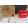 Image 1 : Coca-Cola Toy Dispenser with Glasses - Plastic , Trim Molded Products Inc. - In Original Box