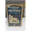 Image 4 : Eveready Prestone Antifreeze 1 US Gal Tin - Great Graphics! - NO Lid