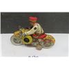 Image 1 : Superb Marx Tin Wind Up Motorcycle with Police Rider - Working Condition 
