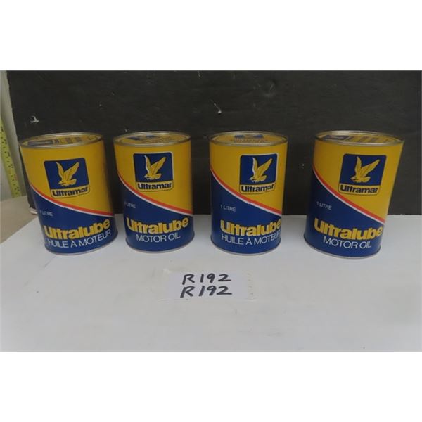 4 Carboard Oil Cans - Ultralube 10W-30 - Full of Content