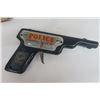 Image 4 : Police Automatic Cap Pistol - Pressed Tin Gun with Box - Gun Only Meldon USA 