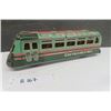 Image 1 : Pressed Tin Greyhound Lines Friction Toy Bus - Japan, Hodson 13'' Long 