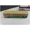 Image 3 : 3 Pressed Tin Greyhound Buses ; 2 Friction Die Cast Madison Ave Coach Bus - Longest 11" 