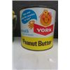 Image 4 : 5 Metal Peanut Butter Tins +  Plastic Pail - 3 lbs per Tin