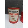 Image 3 : International Harvester No. 1 Engine Oil Full of Contents, K-Mart Motor Oil Cardboard Can Full of Co