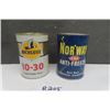 Image 1 : Richlube 10-30 Motor Oil 1 Quart Tin, Nor'Way Antifreeze Tin 1 Quart
