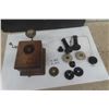 Image 1 : Old Wooden Telephone + Parts