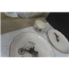 Image 4 : 4 Sandwich Plates + 3 Tea Cups with Autos - China