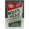 Image 2 : Wolf's Head Outboard Motor Oil Quart Tin