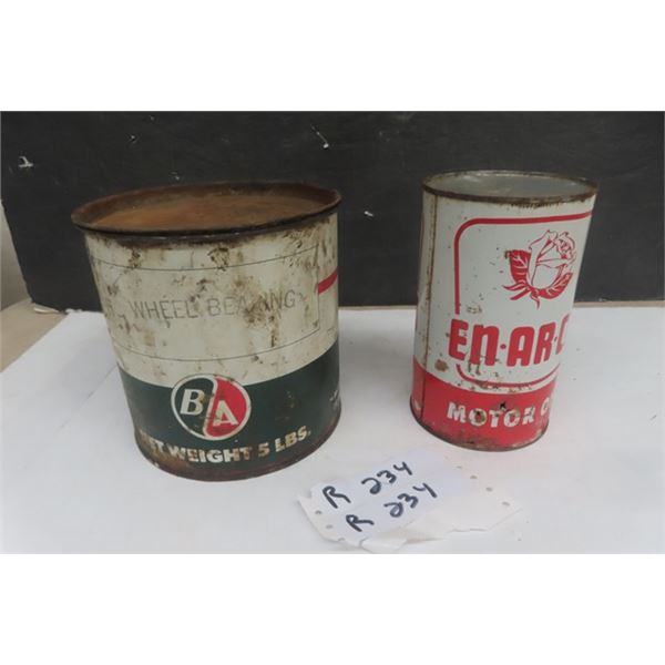 BA 5 lbs Grease Pail En- Ar- Co Quart Oil Can