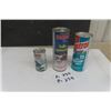 Image 1 : 3 Oil Tins ; Barochl Snowmobile 20 oz, Castrol Outboard 500ml, Wynn's Racing Formula 6 oz -  All wit