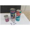 Image 3 : 3 Oil Tins ; Barochl Snowmobile 20 oz, Castrol Outboard 500ml, Wynn's Racing Formula 6 oz -  All wit