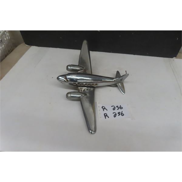 Chrome Airplane Off Ashtray, Wing Tip to Wing Tip  Nose to Tail