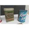 Image 3 : Sanka Coffee Tin, Hills Bro Coffee Tin, Bank Note Tin, Kand-Ice Tin, Tripsis Snuff Tin, Hollywood Ci