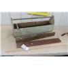 Image 1 : Wooden Carpenter's Tool Box , Levels, Yard Stick