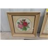 Image 2 : 3 Needlepoint Floral Pictures- Largest 15.5"×17.5"