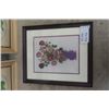 Image 4 : 3 Needlepoint Floral Pictures- Largest 15.5"×17.5"