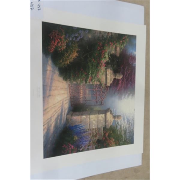 Thomas  Kinkade 'Open Gate' Summer Gate II Poster 20"×24"