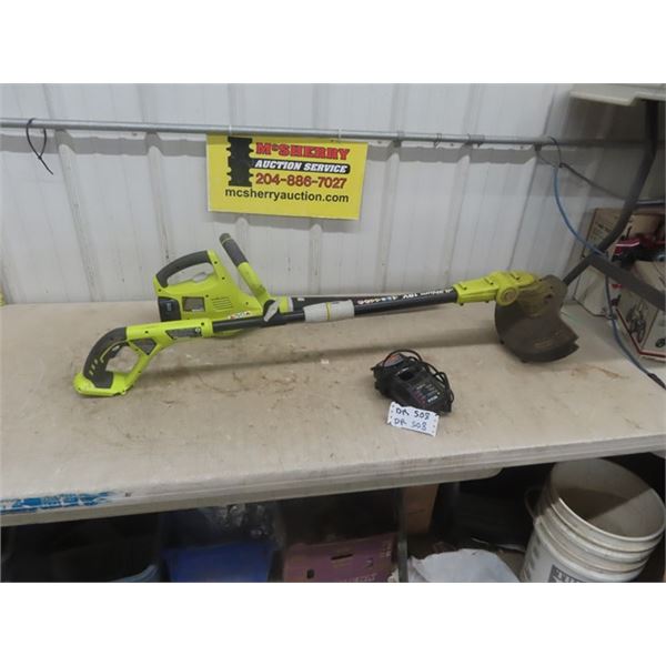 Ryobi 18V Weed Eater + Blower with Charger + 1 Battery