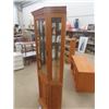 Image 2 : Oak Corner China Cabinet 73" Tall , up to 31" by up to 21" 