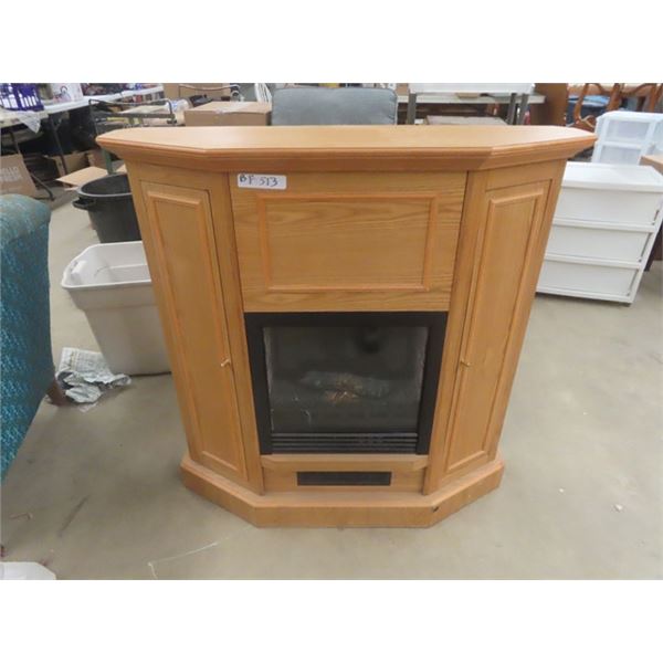 Oak Mantle Electric Fireplace 12"×40"×40" - Works