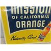 Image 3 : Vintage Mission Orange Metal Embossed Sign 23.5"×23.5"