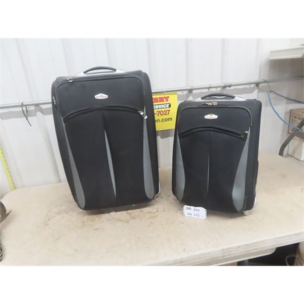 2 pc Luggage with Roller + Pop Out Handle- Millennium 