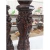 Image 2 : 2 Pedestals with Ornate Lions Head 34" Tall & 2 Vases 18" Tall
