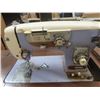 Image 3 : Imperial Cabinet Electric Sewing Machine- Wooden Cabinet + Machine in Ukranian Blue