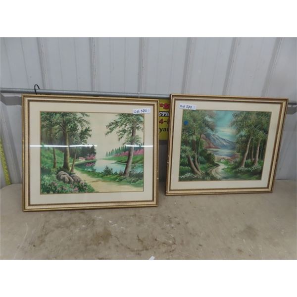 2 Framed Pictures- 21 ×25 