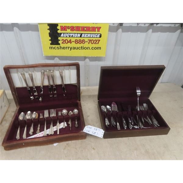 2 Flatware Sets in Cases