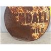 Image 3 : Kendall Motor Oil Round Sign - Rusty 24" Wide