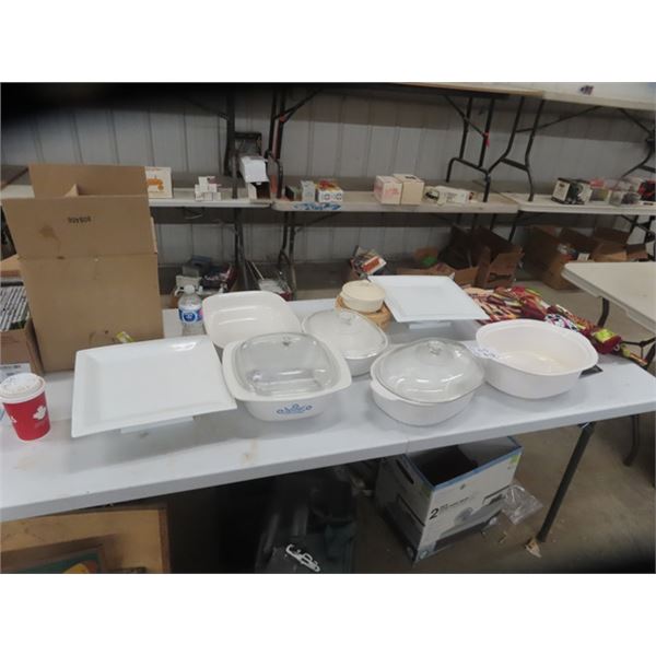 Casserole Dishes, Trays, New Oven Mitts, Corning Ware