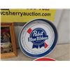Image 3 : Pabst Beer Mirror Sign + Tray & Bud Mirrored Sign + Tray