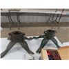 Image 2 : 2 Vintage Cast Christmas Tree Stands & Christmas Lights