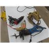Image 1 : 4 Power Tools ; B+D Circular Saw, Jobmate Heat Gun, B+D 3/8" Drill, Mastercraft Reciprocating Saw