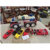 Image 1 : 5 Die Cast Cars 1/ 24 Scale No Boxes & Matchbox Firetruck