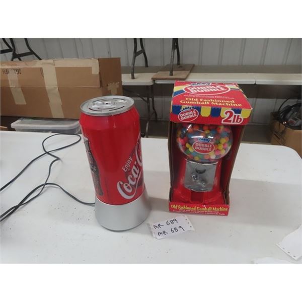 Coca-Cola Motion Lamp + Double Bubble 2lb Gum Dispenser