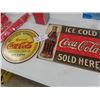 Image 2 : 2 Modern Coke Signs, Napkin Dispenser, Coke Olympic Vehicle Flags, Bear, 6 Pack with Bottles + Carri