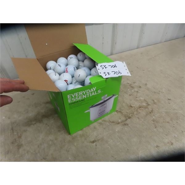 Box Full of Golf Balls - Box Size 8.5" x 8.5" x 8.5" 