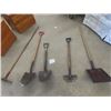 Image 1 : 5 Hand Yard Tools ; Shovel, Spade, Edger, Rake