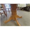 Image 3 : Oak Pedestal Table 30" x 42" plus 18" Leaf & 4 Chairs