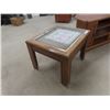 Image 6 : Oa Entertainment Stand / Aquarium Stand 22" x 22" X 35" & Oak End Table 21" x 23" x 26" 