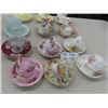 Image 3 : 12 China Cups + Saucers ; Foley, Royal Albert, Stafford, Vale, Cololough